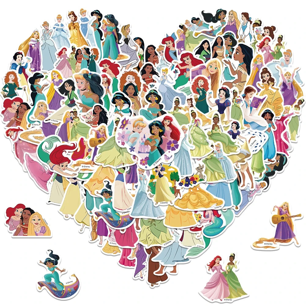PRINCESSES From DISNEY 50pc STICKER SET, Little girls of all ages love them.