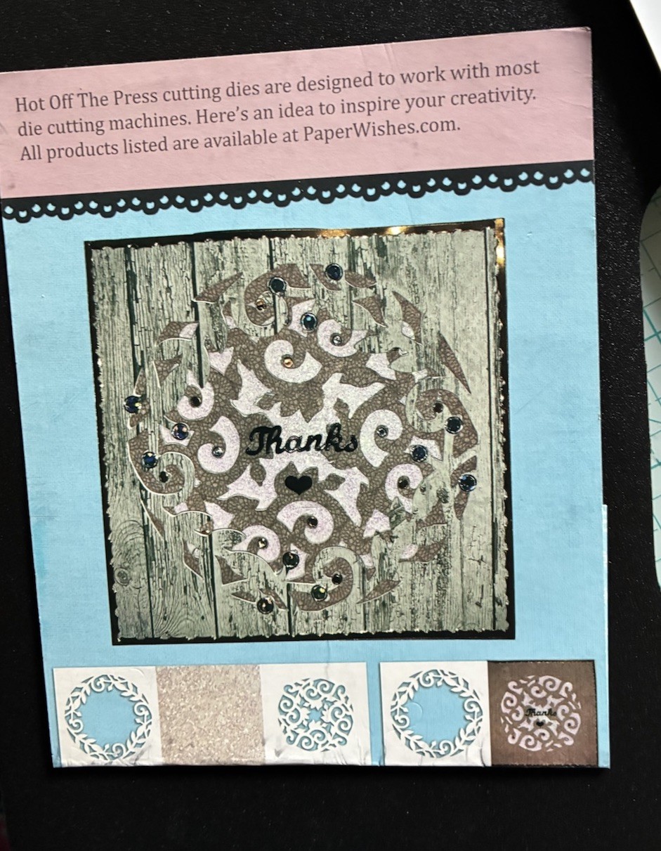 LOT Hot Off The Press Card Cutting Metal Dies Fold Over Butterfly ArtBin Magnet
