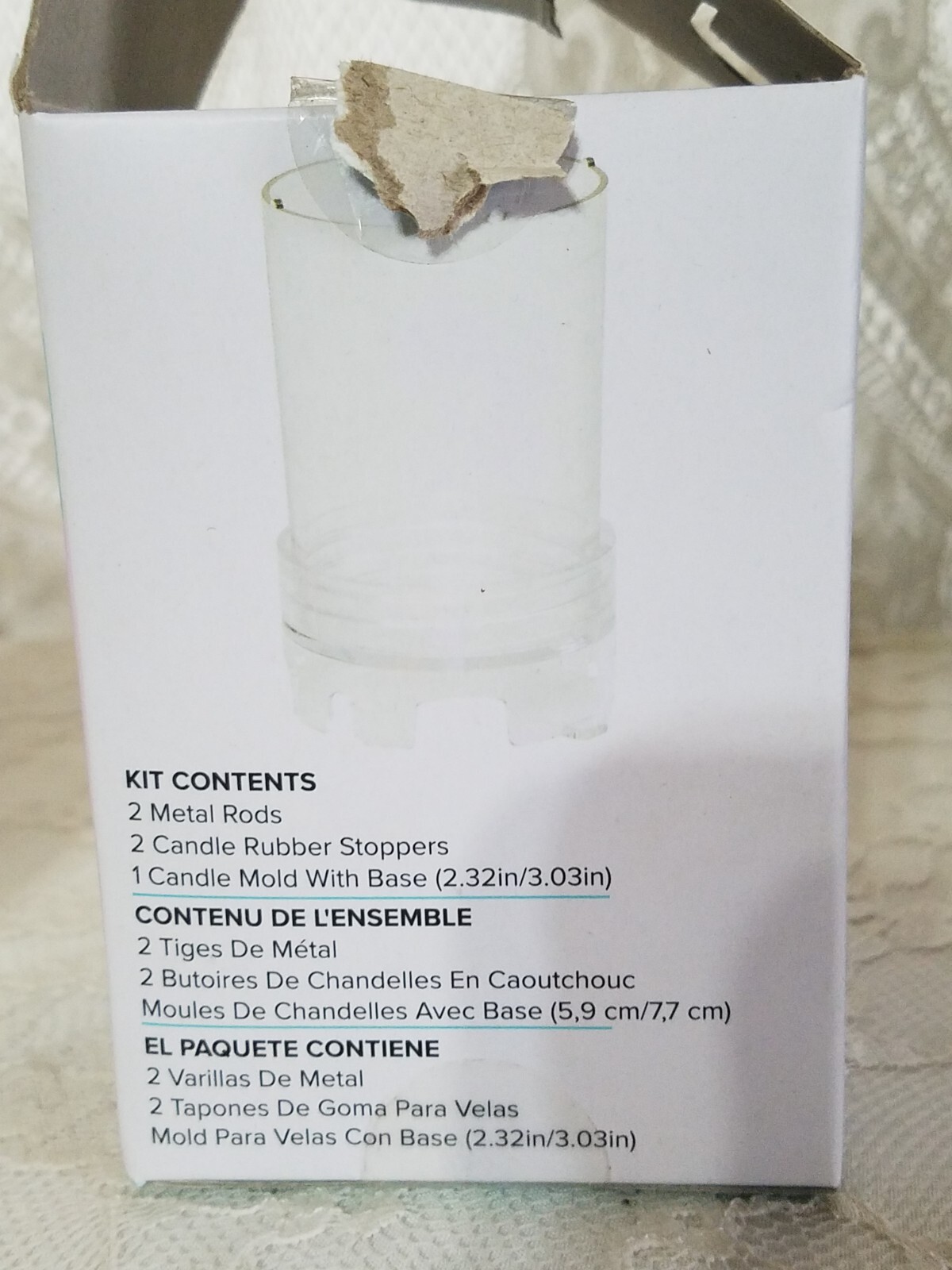 Wick We R Memory Keepers Small Cylinder Candle Mold Plastic 2.32″ x 3.03″