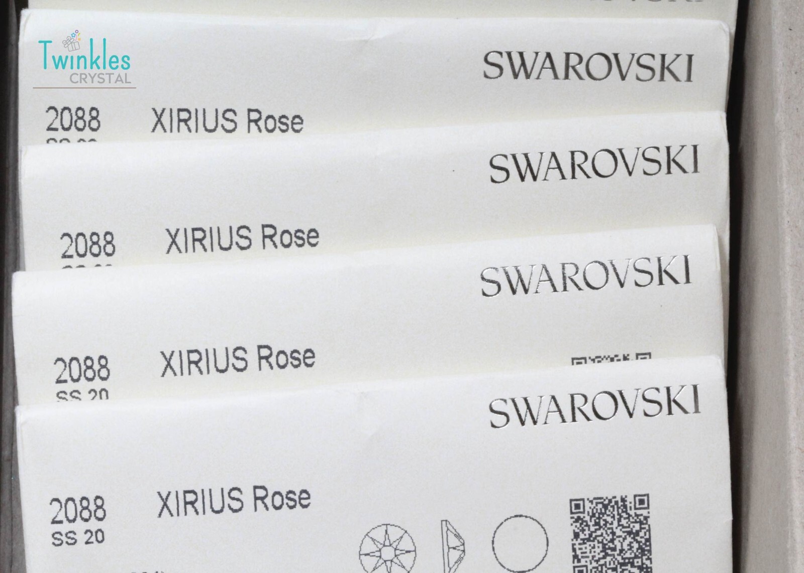 3-6.5mm (144pcs) Clear Swarovski FlatBack Crystal Foil 2088-(SS20-SS30)-001F