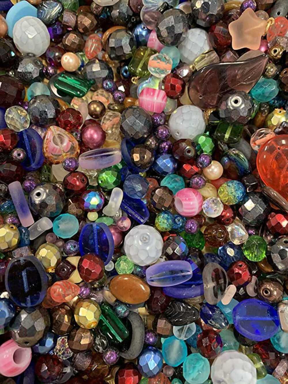 MONTHLY GRAB BAG • Assorted Glass Beads • 4-18mm • Heart Rock Beads By ModeBeads