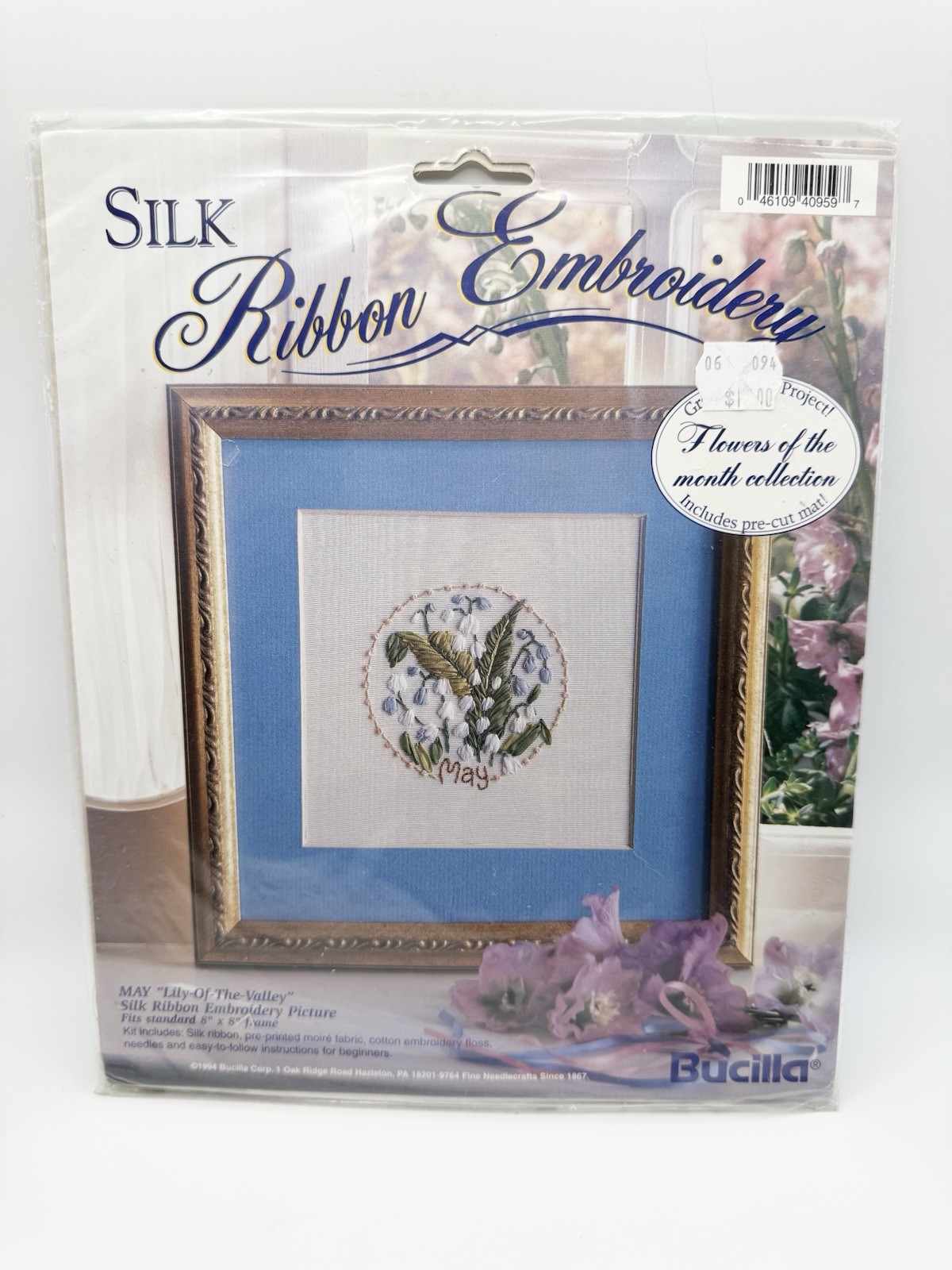 Bucilla Flowers of the Month Silk Ribbon Embroidery Kit (Choose 1 Month $7 Each)