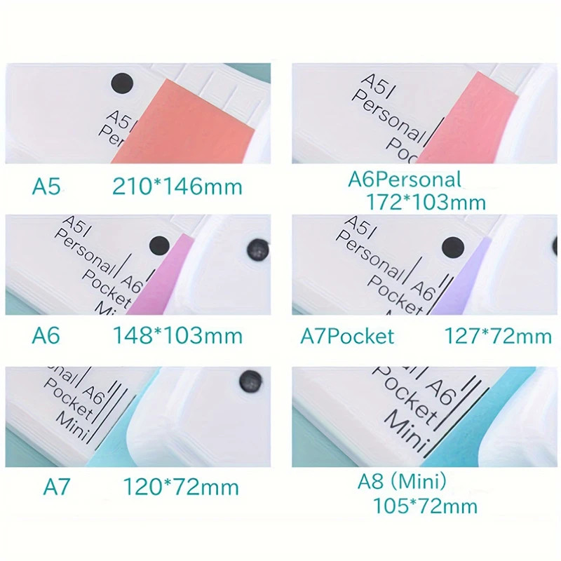 3 Hole Paper Punch Adjustable A4 A5 A6 Loose Leaf Planner Binder Punch