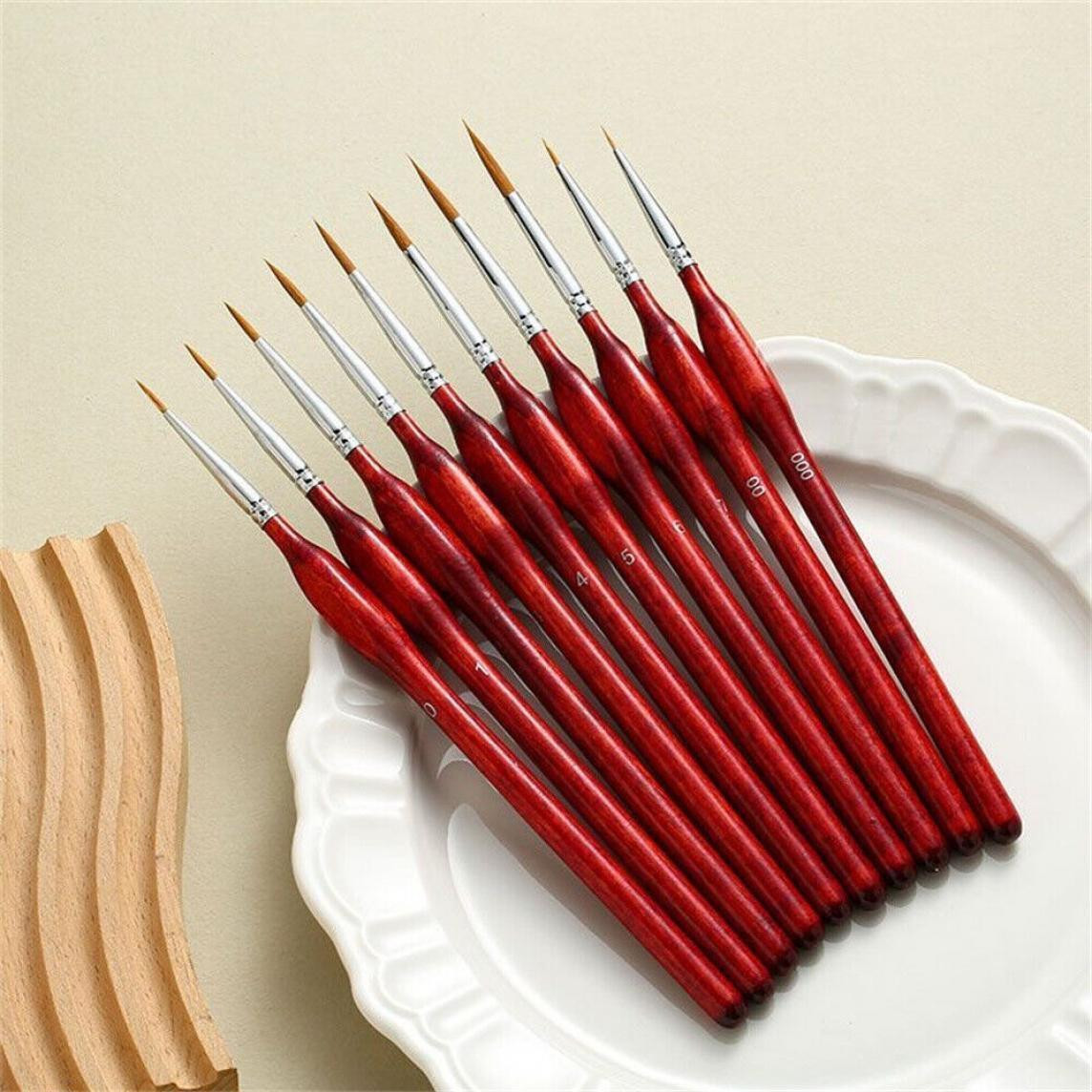 2025 1 Unit Paint Brush Set Sable Hair Detail Miniature skilled Nail Brushes#JP