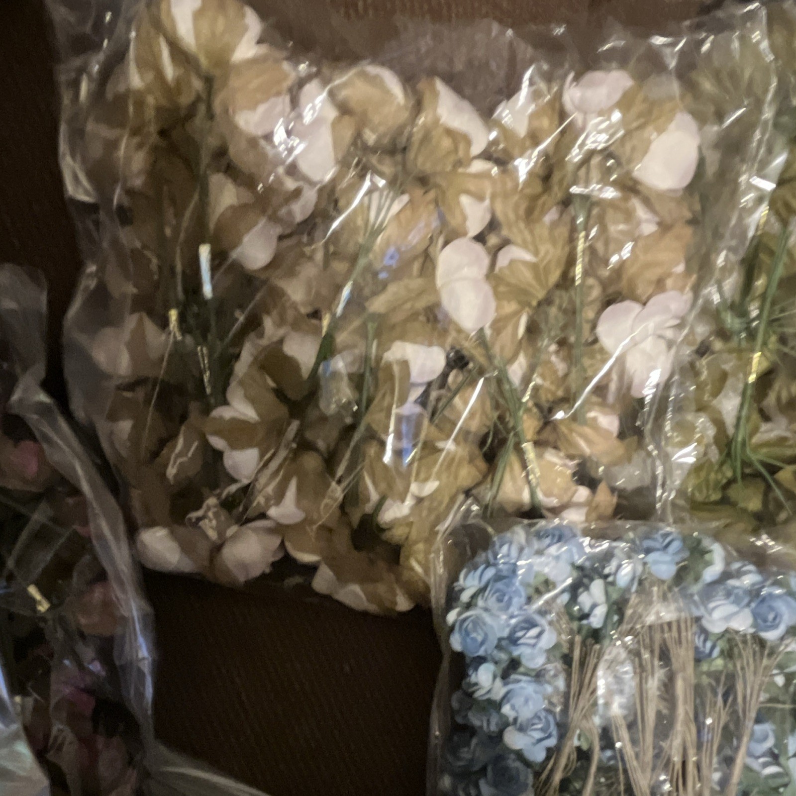 Dried Hydrangea Flowers Mixed Colors Bulk Lot, Multiple Parts for Crafts