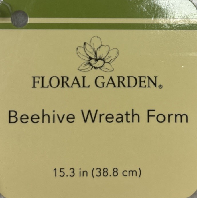 Metal Beehive Wire Wreath Form—Yellow— 16×11 Inches—NEW—SHIPS IN 24 HOURS—