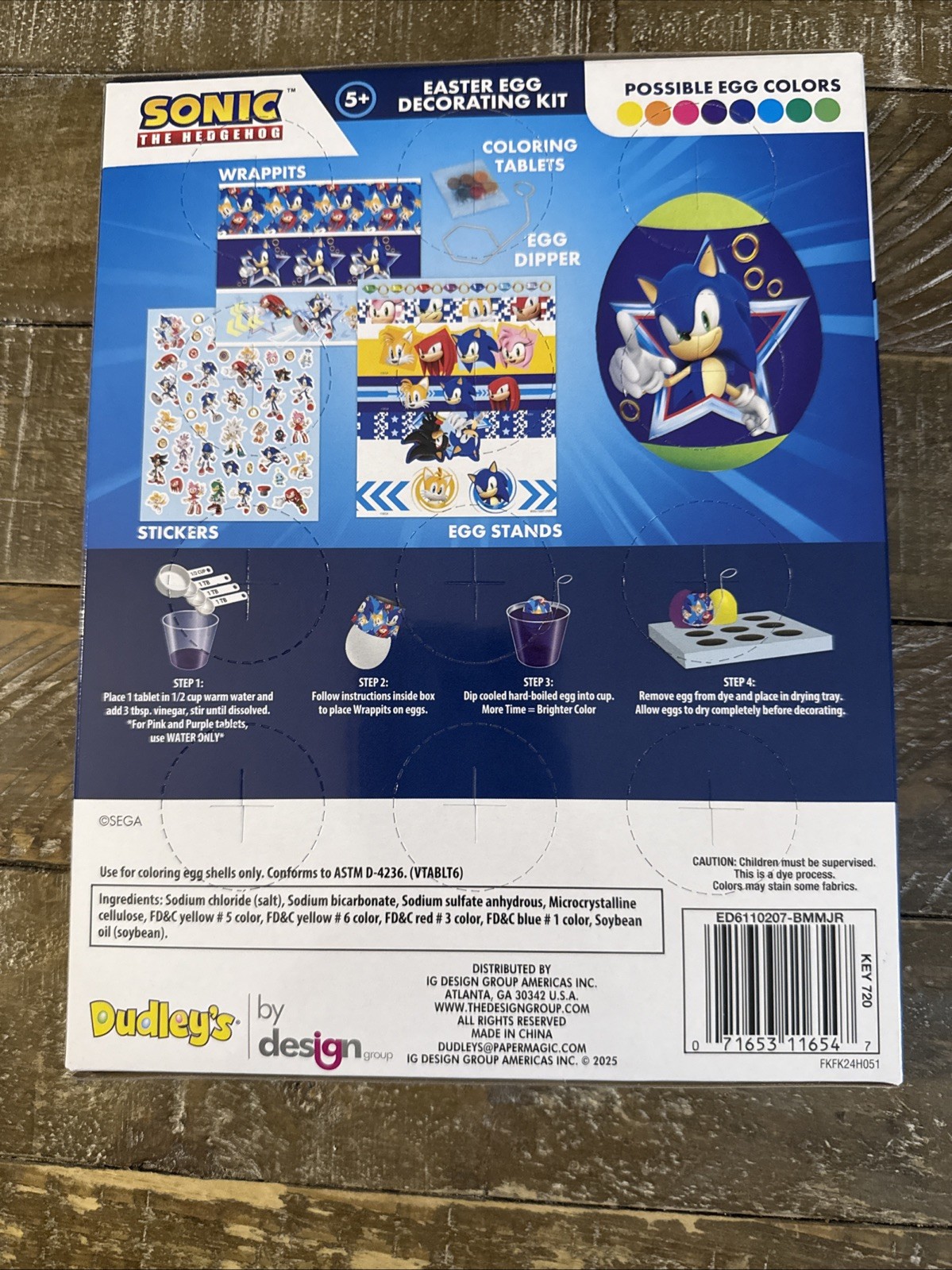 Sonic The Hedgehog Egg Decorating Kit-Brand New-SHIPS N 24 HOURS