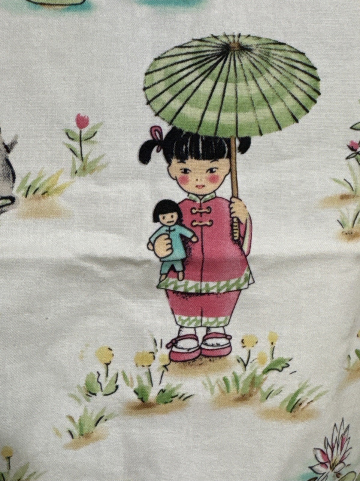 Michael Miller “China Doll” Fabric 2 Yards By 24”