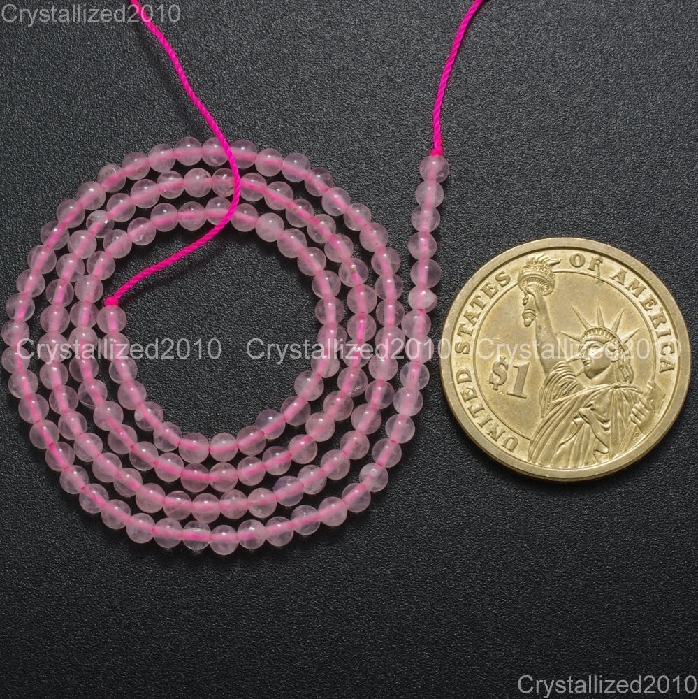 Natural Rose Quartz Gemstone Round Beads 2mm 3mm 4mm 6mm 8mm 10mm 12mm 14mm 16″