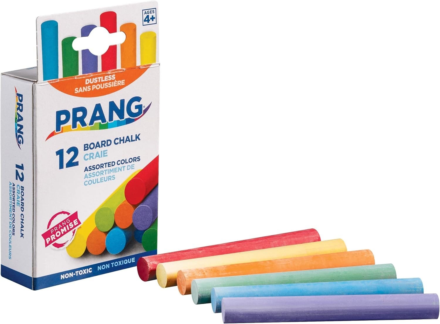 Chalk for Kids: 12 Assorted Colors, Dust-Free & Scratchless Writing Experience