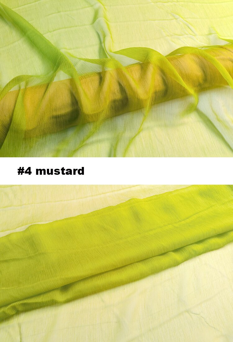 1yard X 1.3meter Mulberry Silk Chiffon Crepe Fabric Gauze Crinkled Georgette
