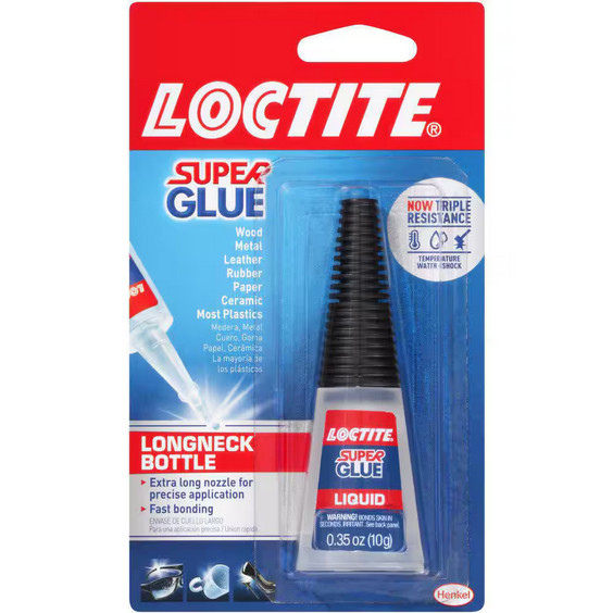 Loctite Super Glue Longneck Bottle 0.35 oz – Fast-Setting Precision