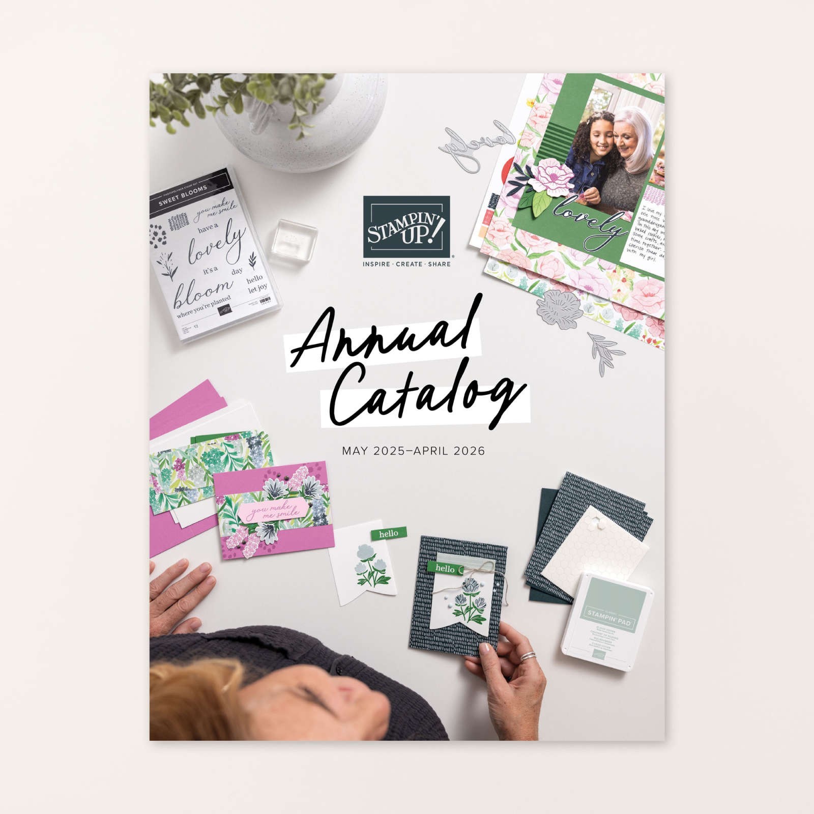 Stampin Up 2025-2026 Annual Catalog New Rubber Stamps Crafts Cards Idea Book