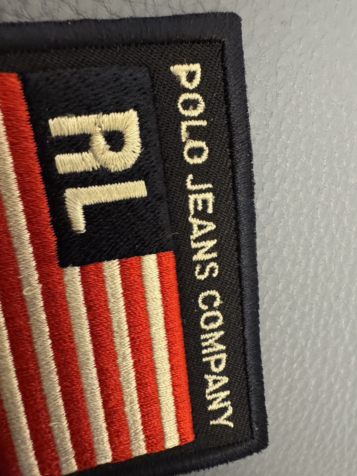 Ralph Lauren Polo Jeans Company Embroidered Flag Patch Mint New Old Stock RL