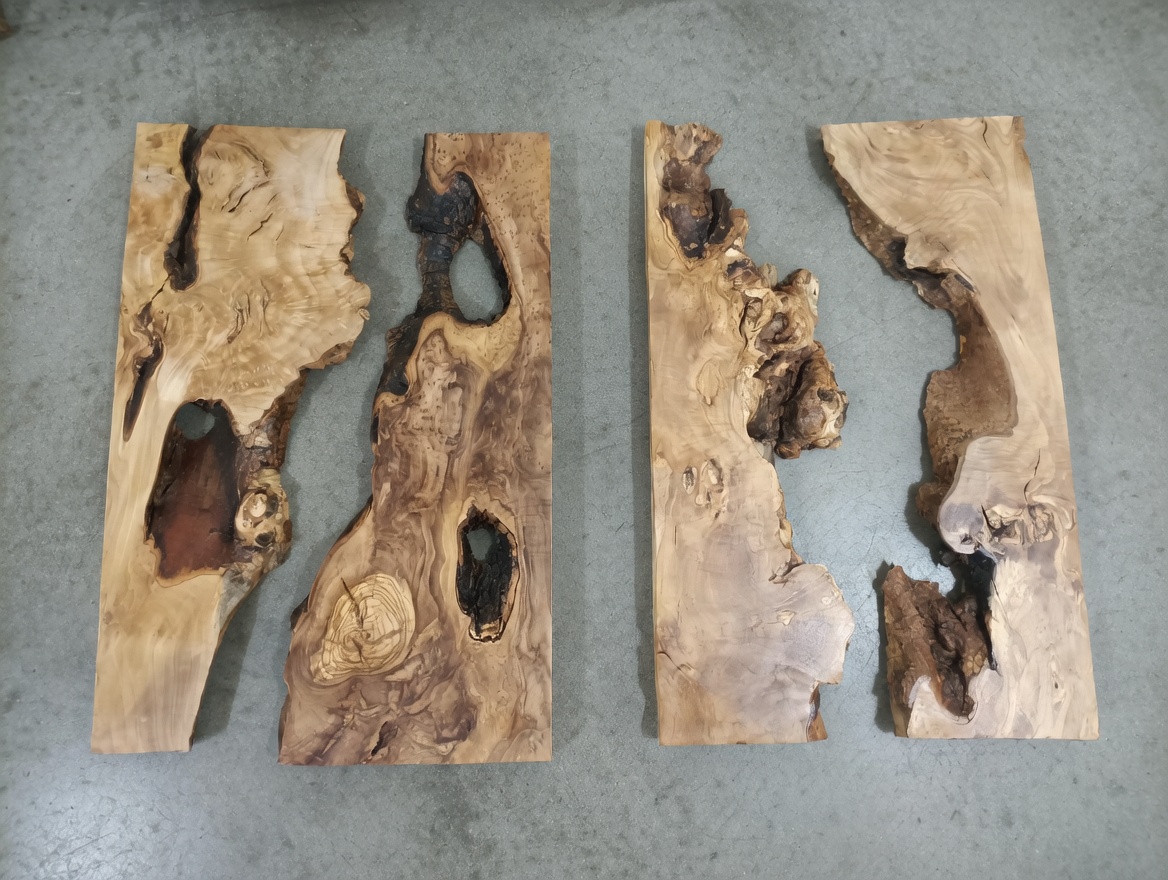 Burl Olive Wood Slab for DIY Epoxy River Table, Project Ready for Epoxy Resin