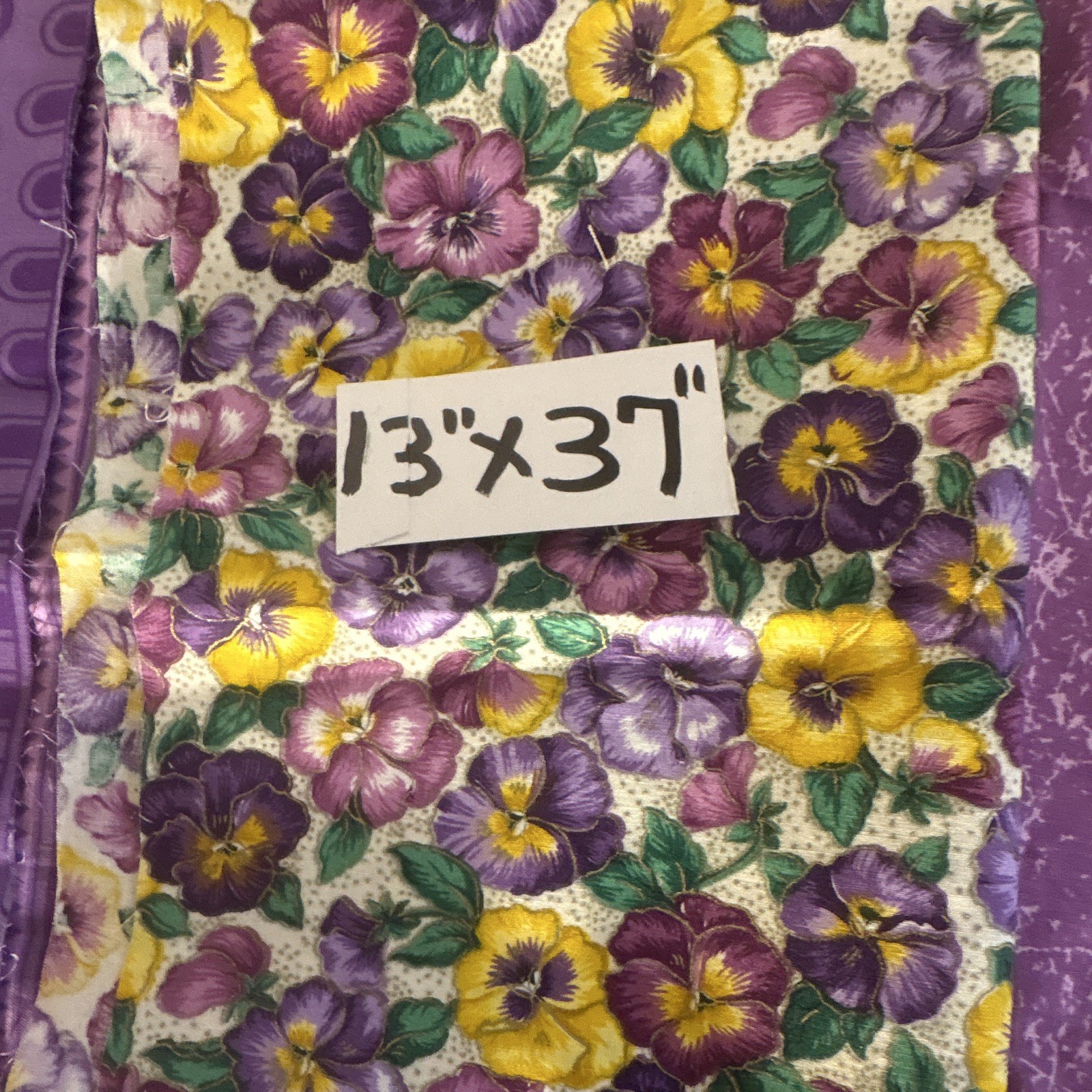Purple Multicolor Floral Cotton Fabric Pieces Lot for Quilting & Crafts