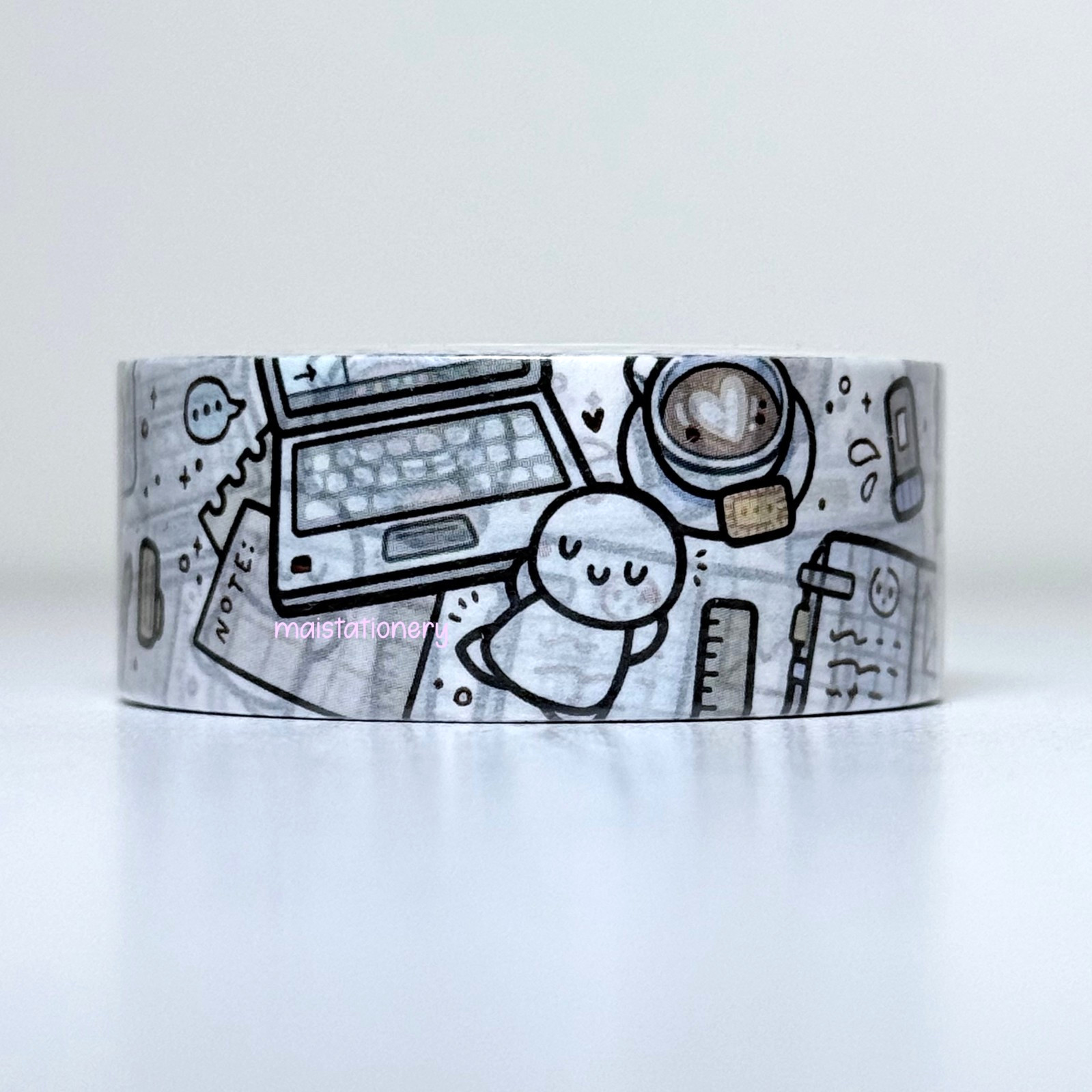 NEW The Coffee Monsterz Co TCMC Tabletop Treasures 18mm Washi Tape Roll, 2025