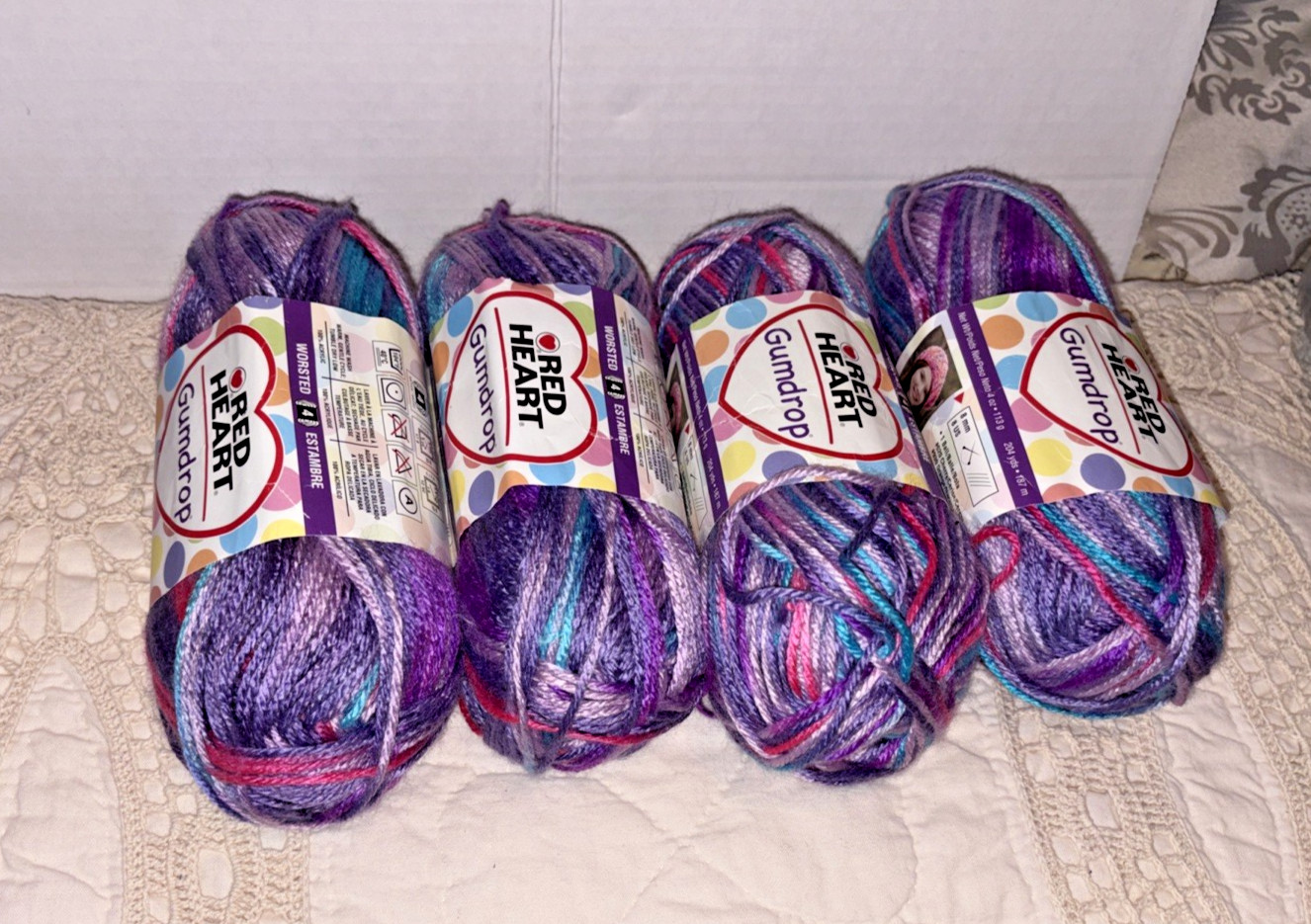 Red Heart Gumdrop Grape See Description 9 Skeins