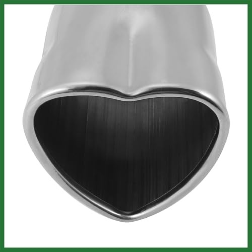 Car Exhaust Tip Pipe 2.36″ Inlet 2.72″x2.32″ Outlet Heart Shaped Exhaust Tail