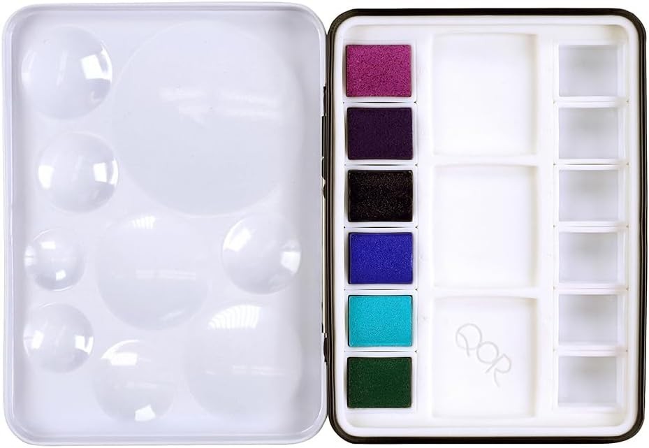 QoR Mini~ GRANULATORs~ 6 Color 1/2 Pan Artist Watercolor Set **Free Shipping**