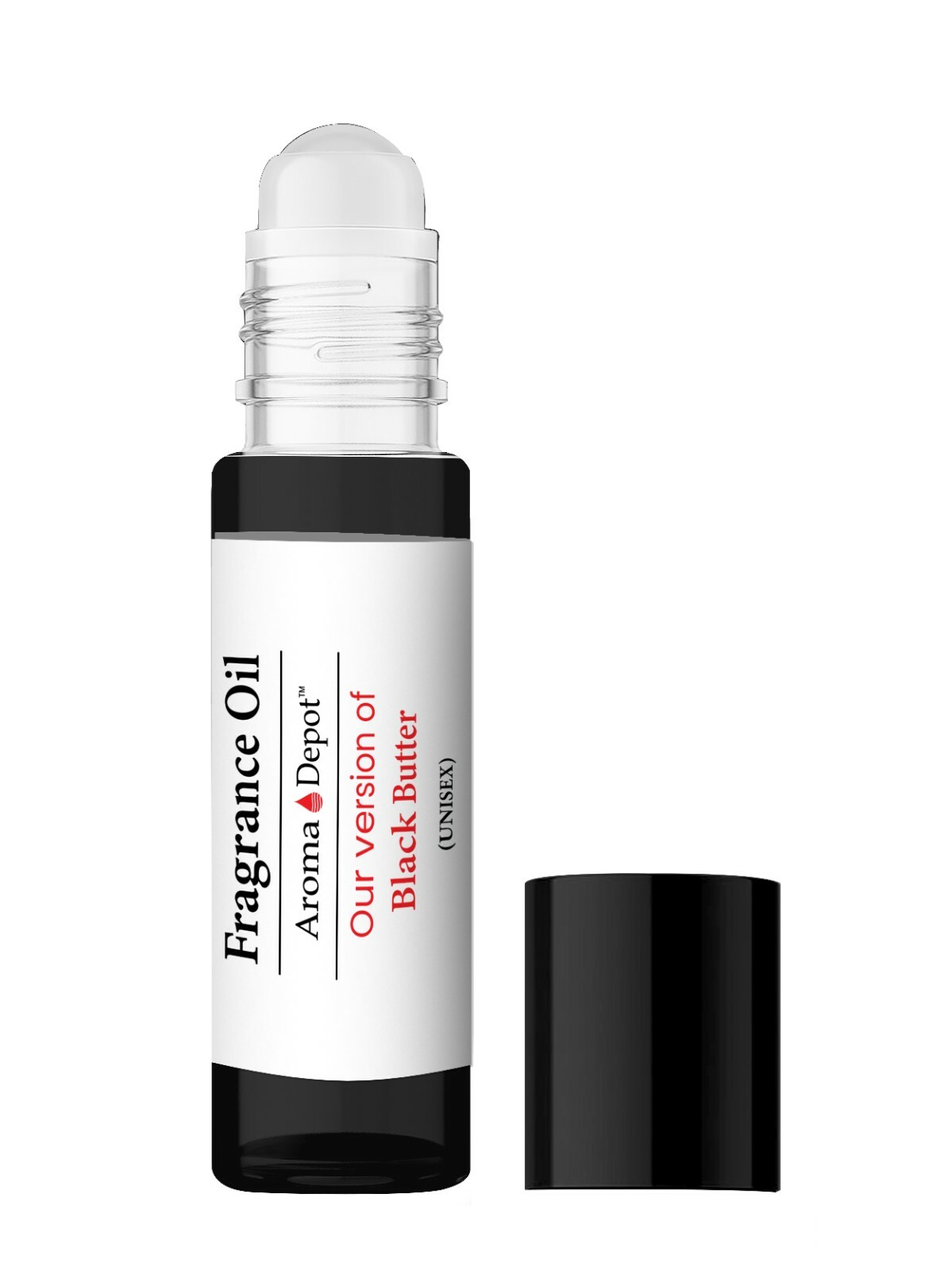 Black Butter 10 ml. Perfume Roll On Bottle Body Oil, 1/3oz Scented Fragrance Oil