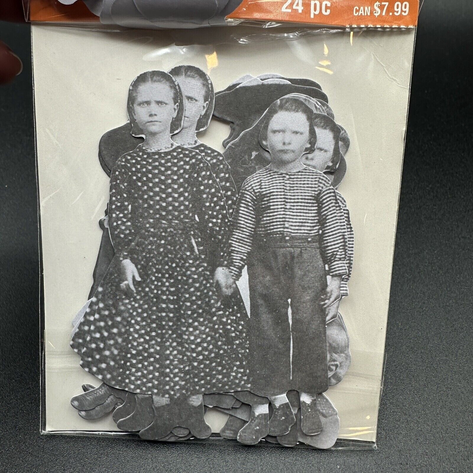 Die Cut Shapes Tim Holtz Style Retro Vintage Black & White People 24 pc