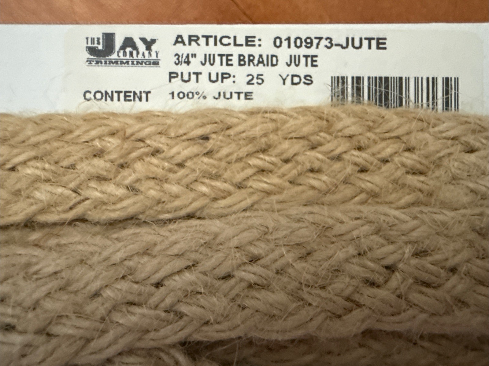 NEW Jute Ric Rac Tubular Braid Lot Of 3 Over 90 Yards Made In USA