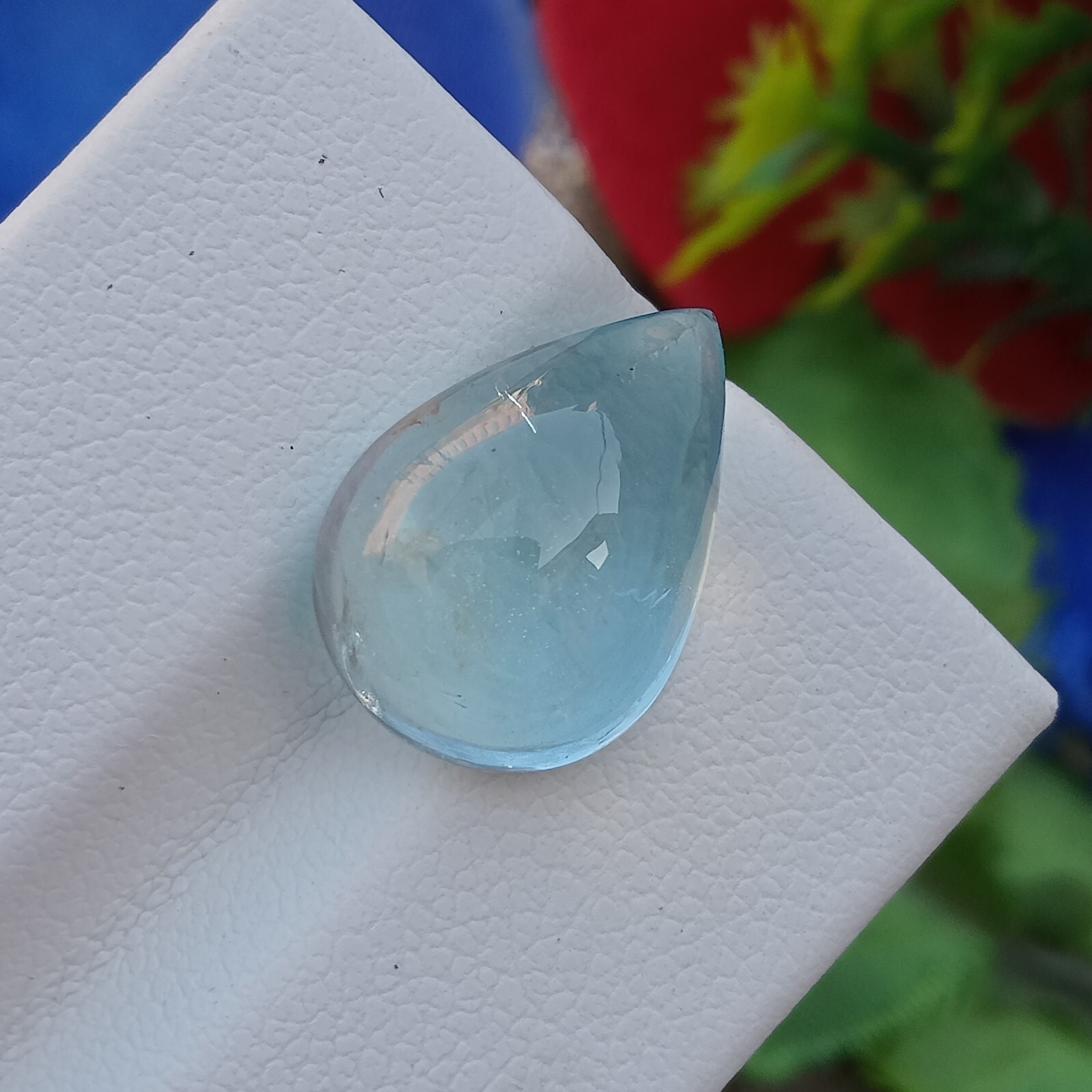 3.40ct Aquamarine Cabochon – 12x9mm Loose Gemstone for Jewelry Making