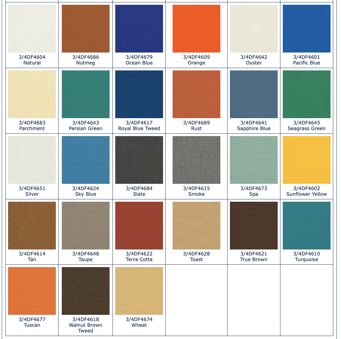 Sunbrella Double Fold Acrylic Marine Binding for Boat Tops – 1 Inch Wide