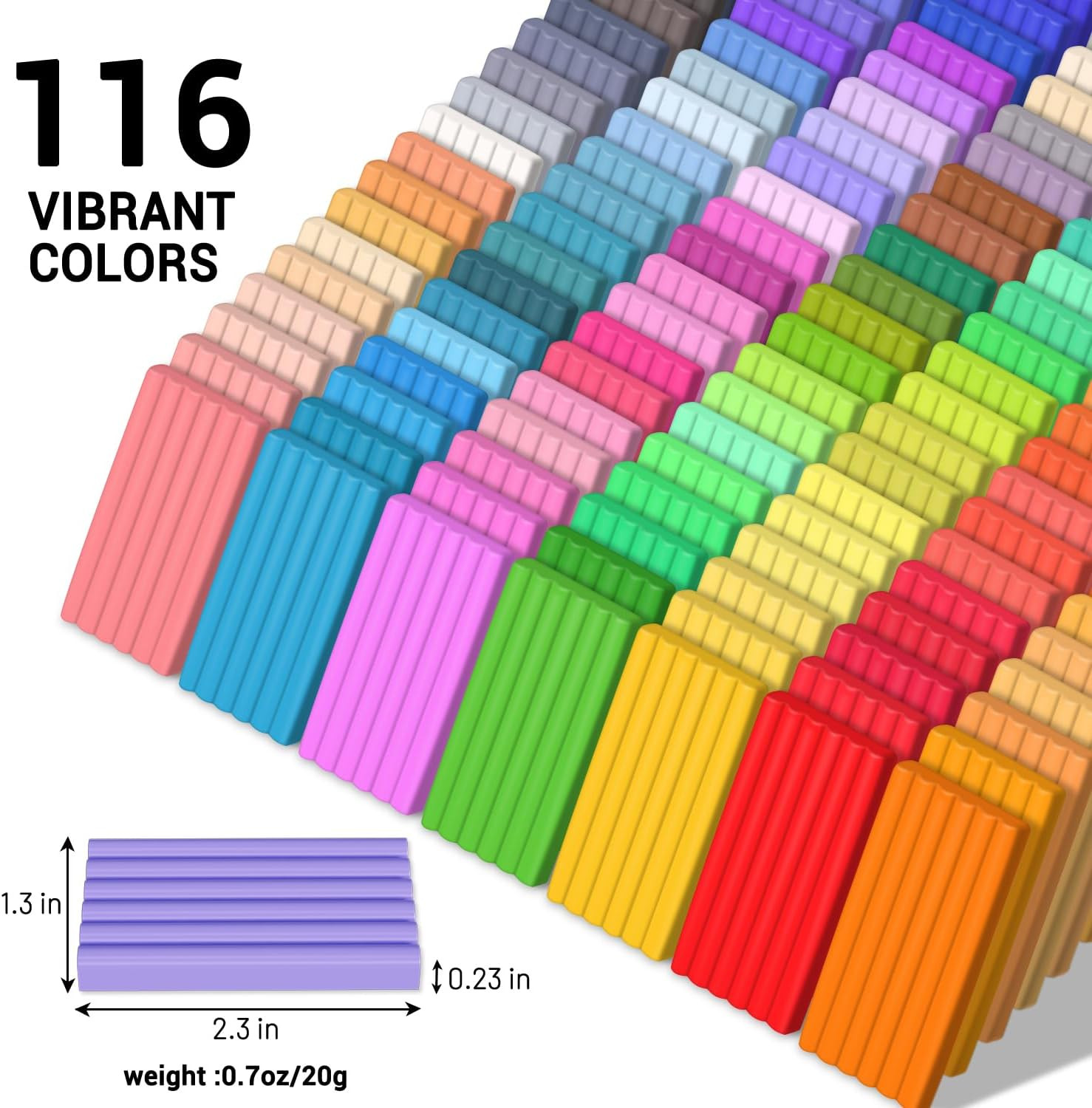 Artme Polymer Clay, 116 Colors Oven Bake Modeling Clay Starter Kits for Kids, Cr