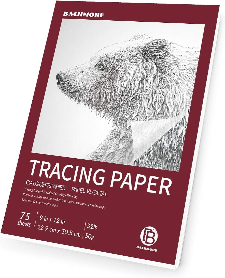 Bachmore 9″x12″ Artist Tracing Paper Pad – 75 Sheets, Acid-Free & Eco-Friendly