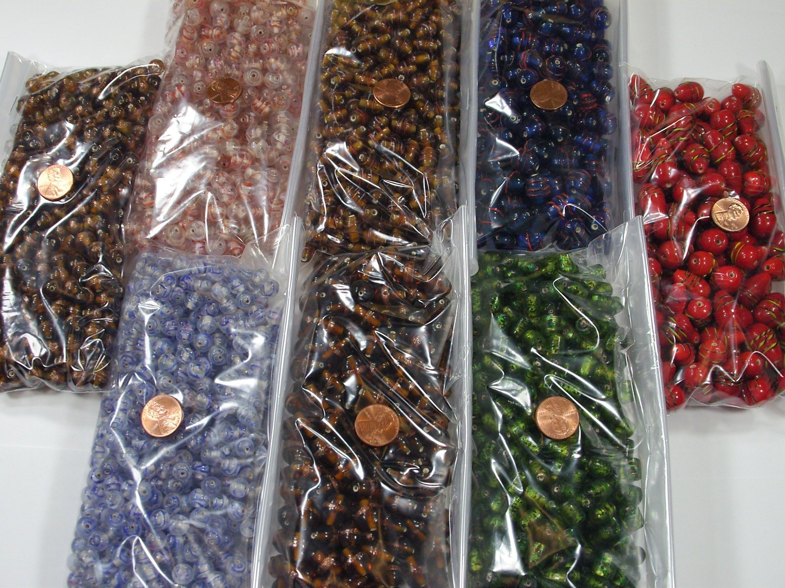8 Pounds Assorted India Handmade Fancy Glass Beads Wholesale Bulk Lot (PK-1) ⭐