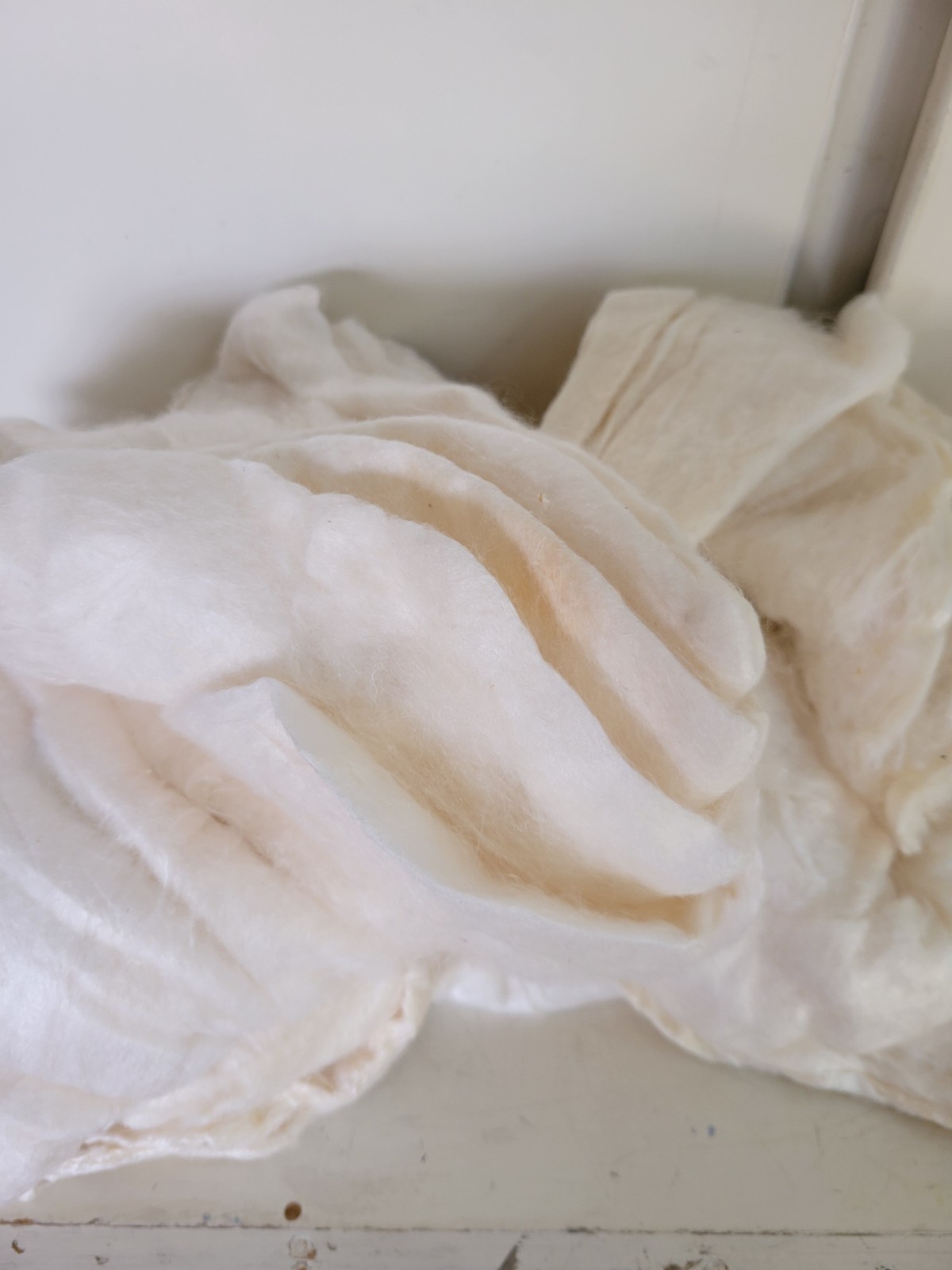 10.5 Oz. Silk Mawata Caps Top Silk Natural Spinning Fiber Undyed Mulberry Silk