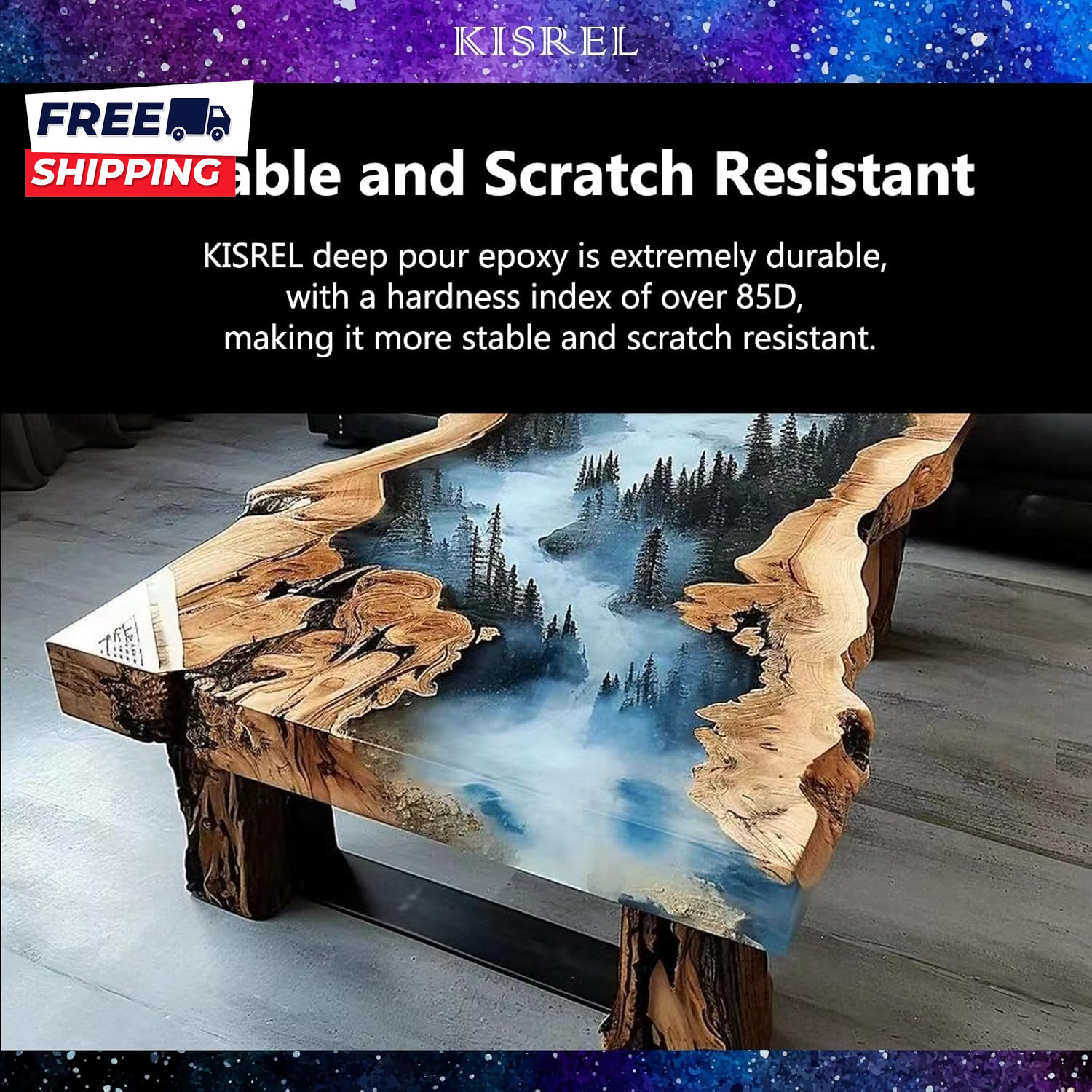 Deep Pour Epoxy Resin 3 Gallon Resin Epoxy Kit (2:1) for 2-4 Inch Pour Depths