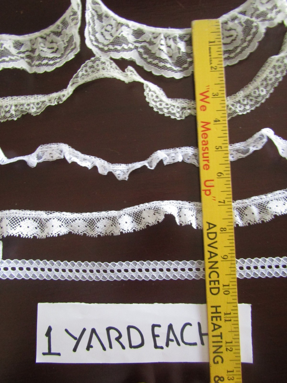 Lot 27 Yds White & Ivory Lace/Trims Remnants Sew- J.Journal Doll Crafts New