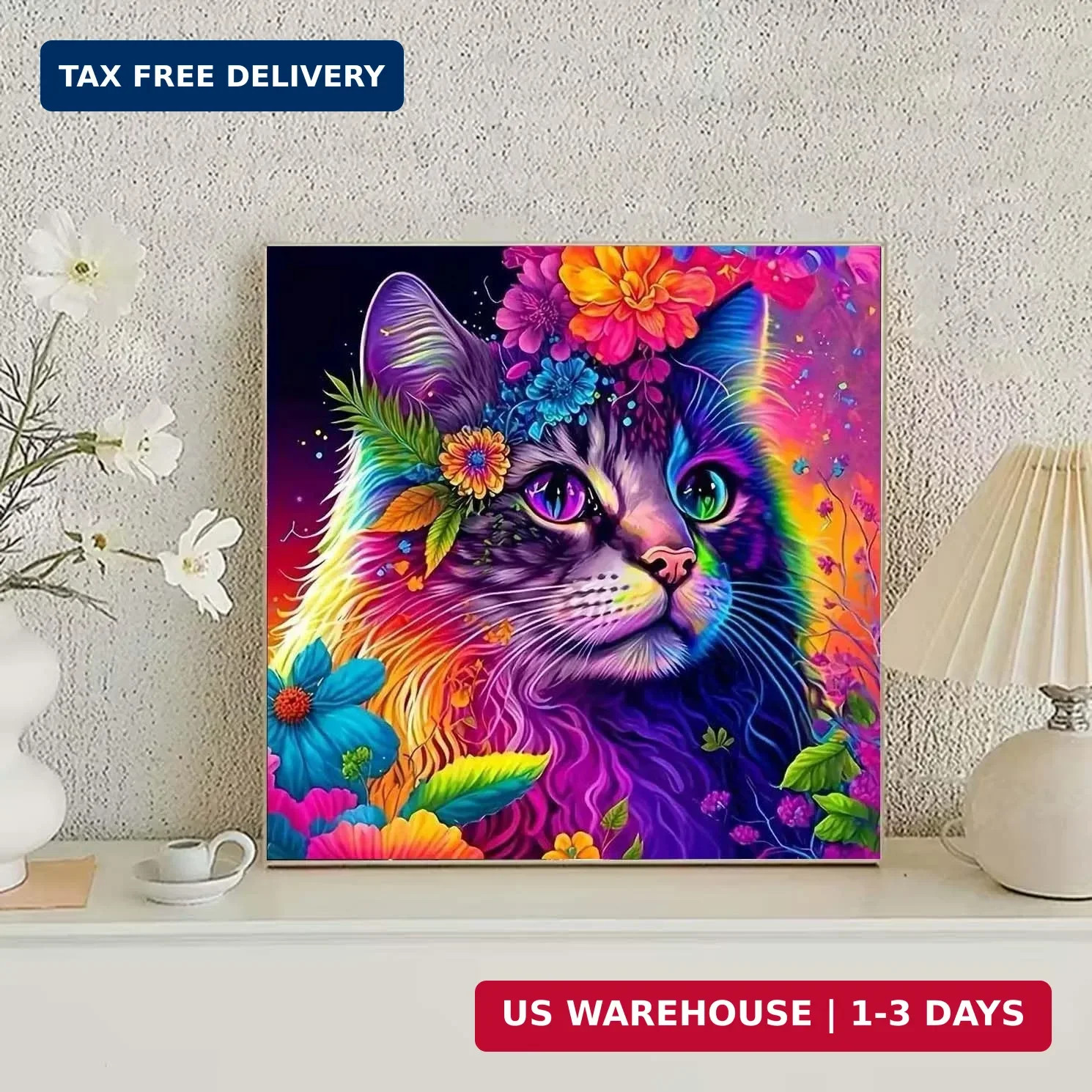 5D Diamond Painting Kits for Adults,Cat Lovers Diamond Art Kits for Adults Begin
