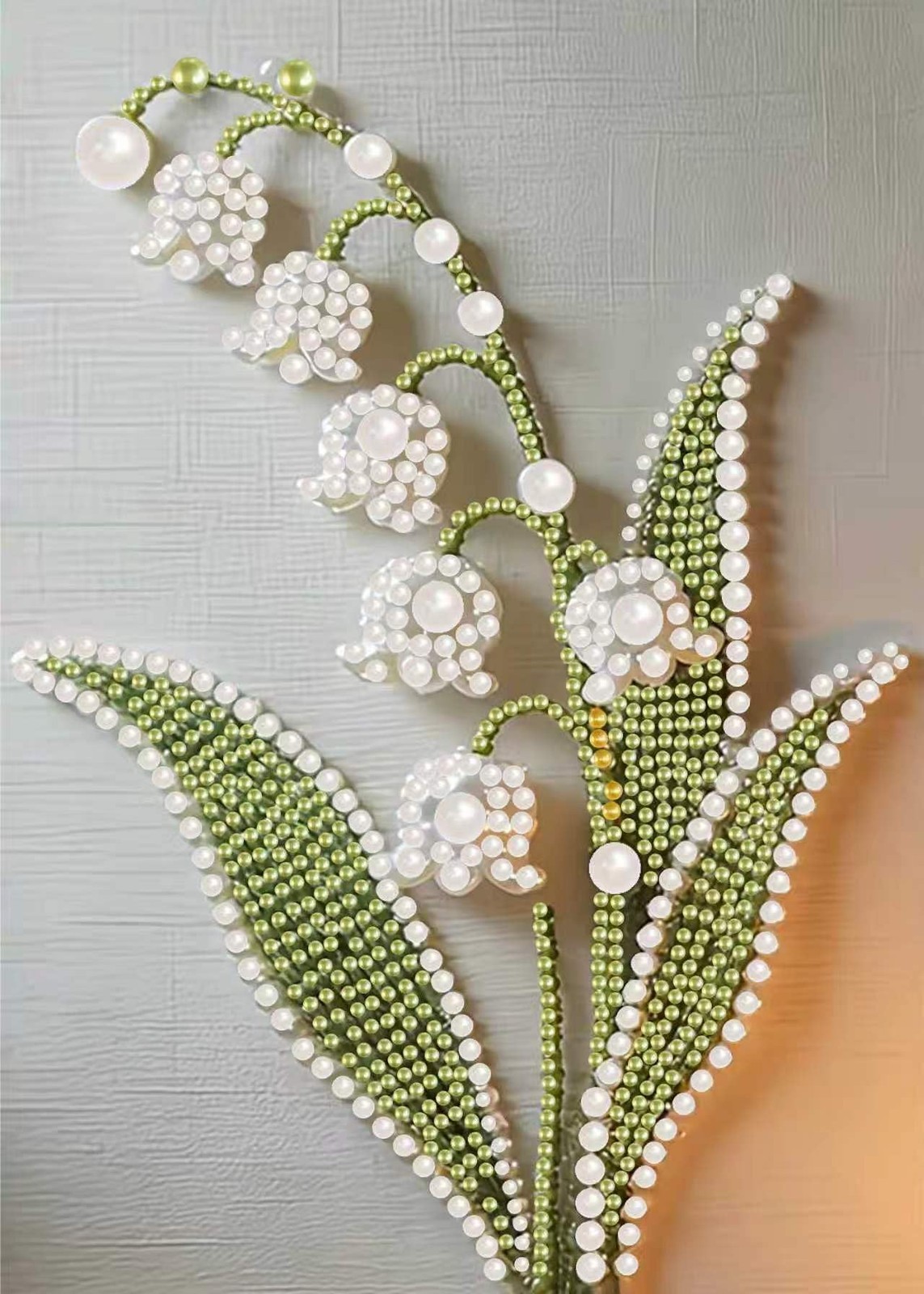 Lily of the Valley Pearl Diamond Painting Kits for Adults,5D Special Shape Di…