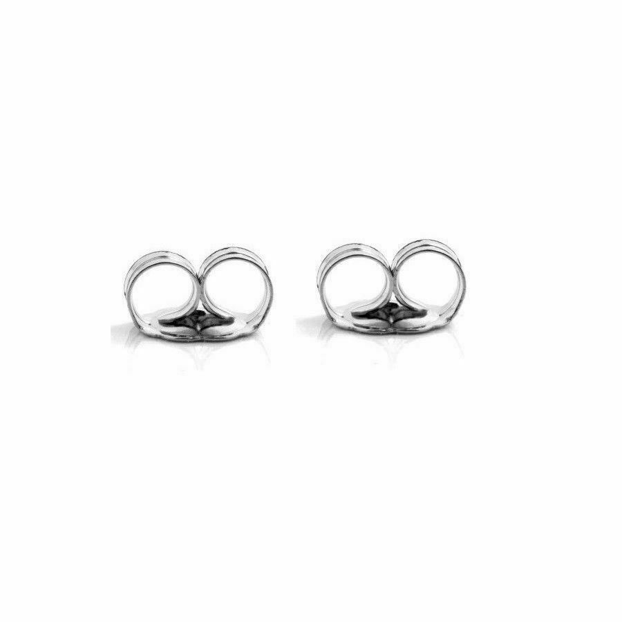 14K Yellow Or White Solid Gold Earring Backs 1 Pair Butterfly Medium Sized 4×4