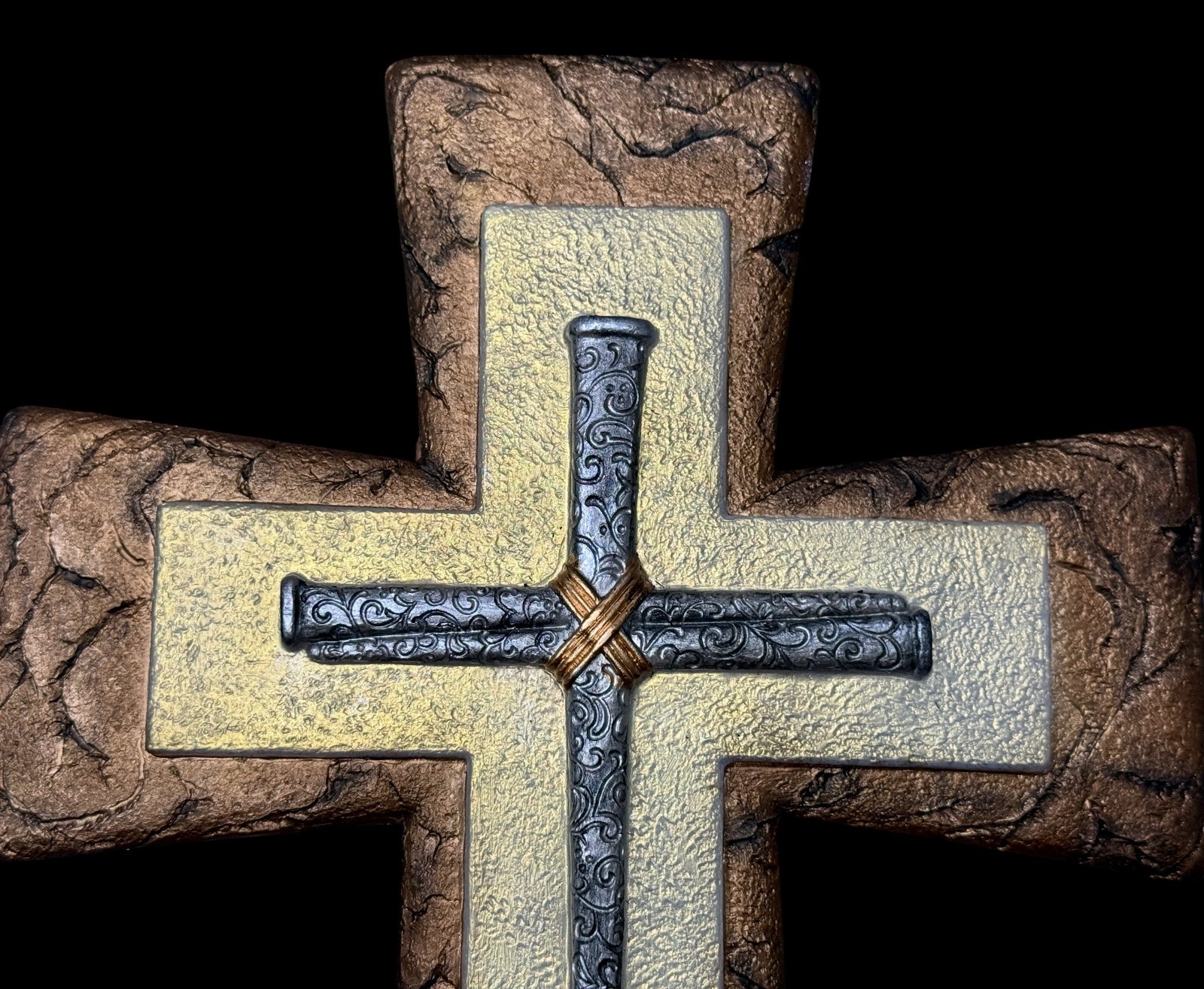 Handmade Cross Three Levels With Nails Mold For Resin