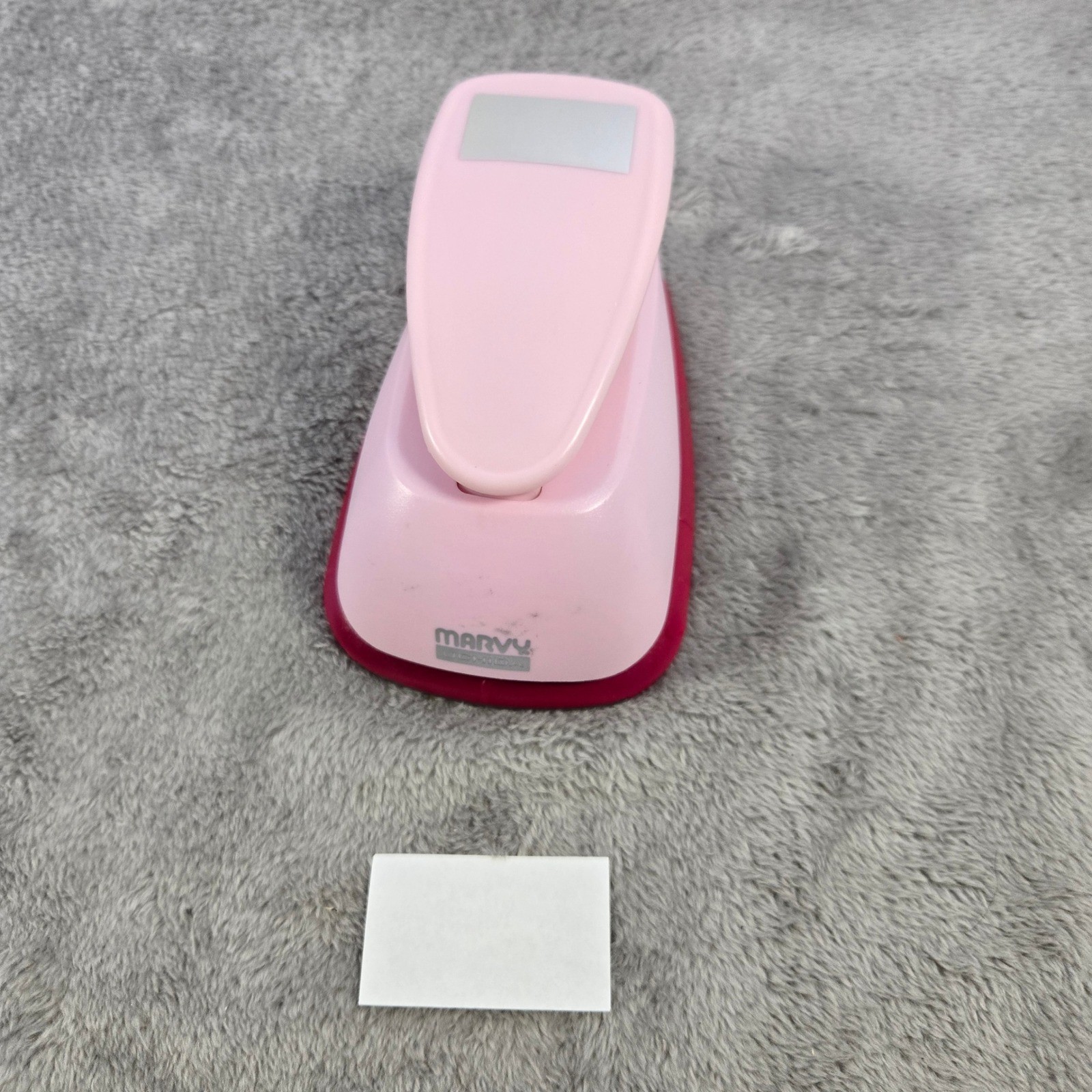 Marvy Uchida Mega Paper Punch Rectangle Shape Pink Craft Scrapbooking Tool