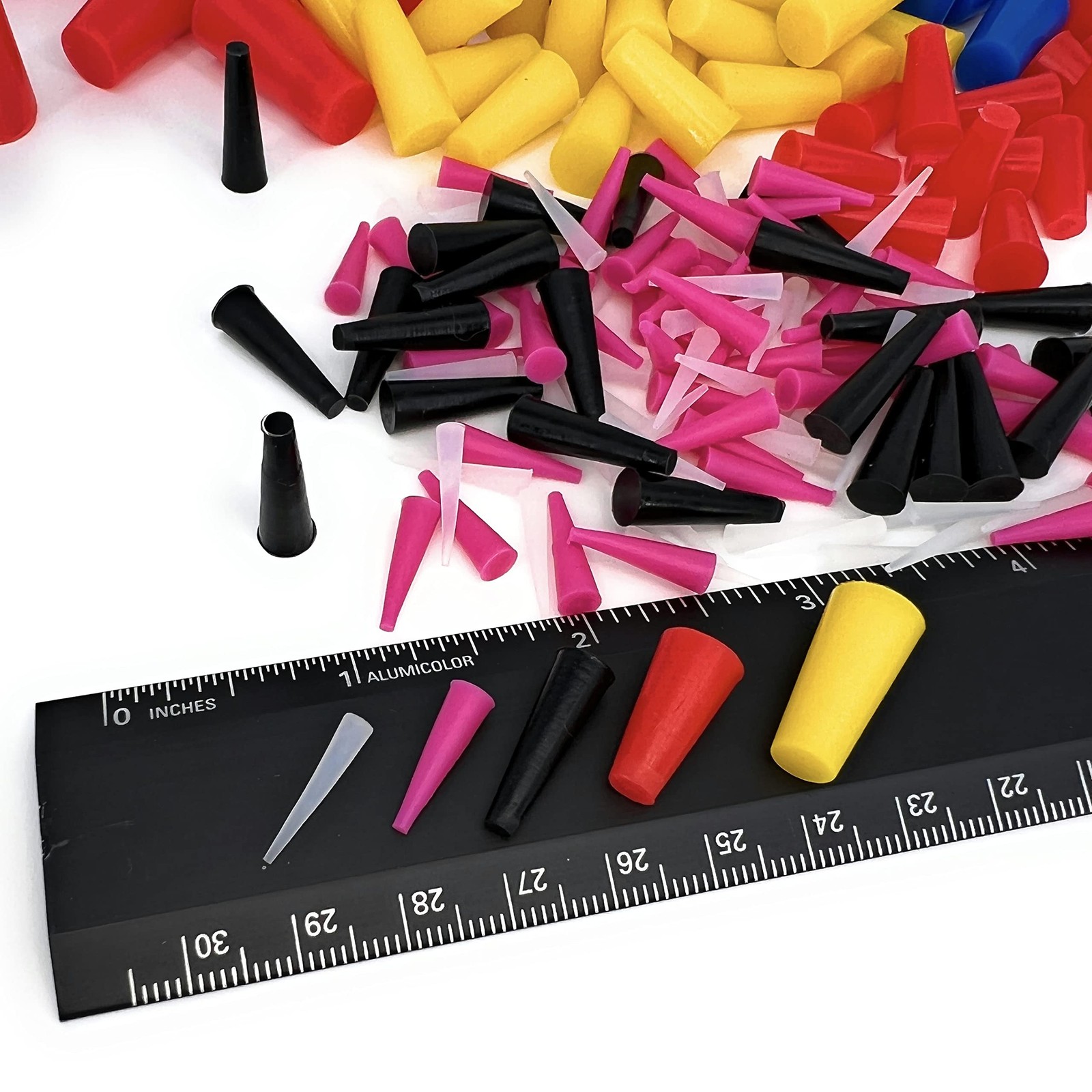 235 Piece Silicone Rubber Plug Set Sizes 1/32″ to 1″ Tapered Stoppers for P…