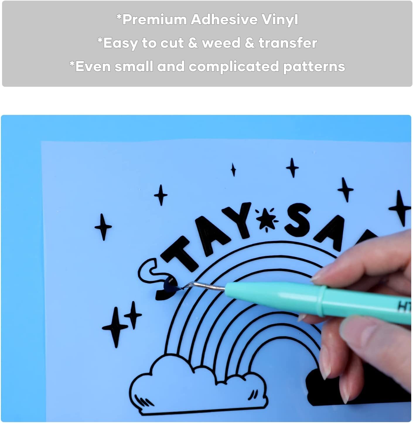 Permanent Adhesive Vinyl Sheets for Cricut,40x 12″x12″ Permanent Vinyl Bundle