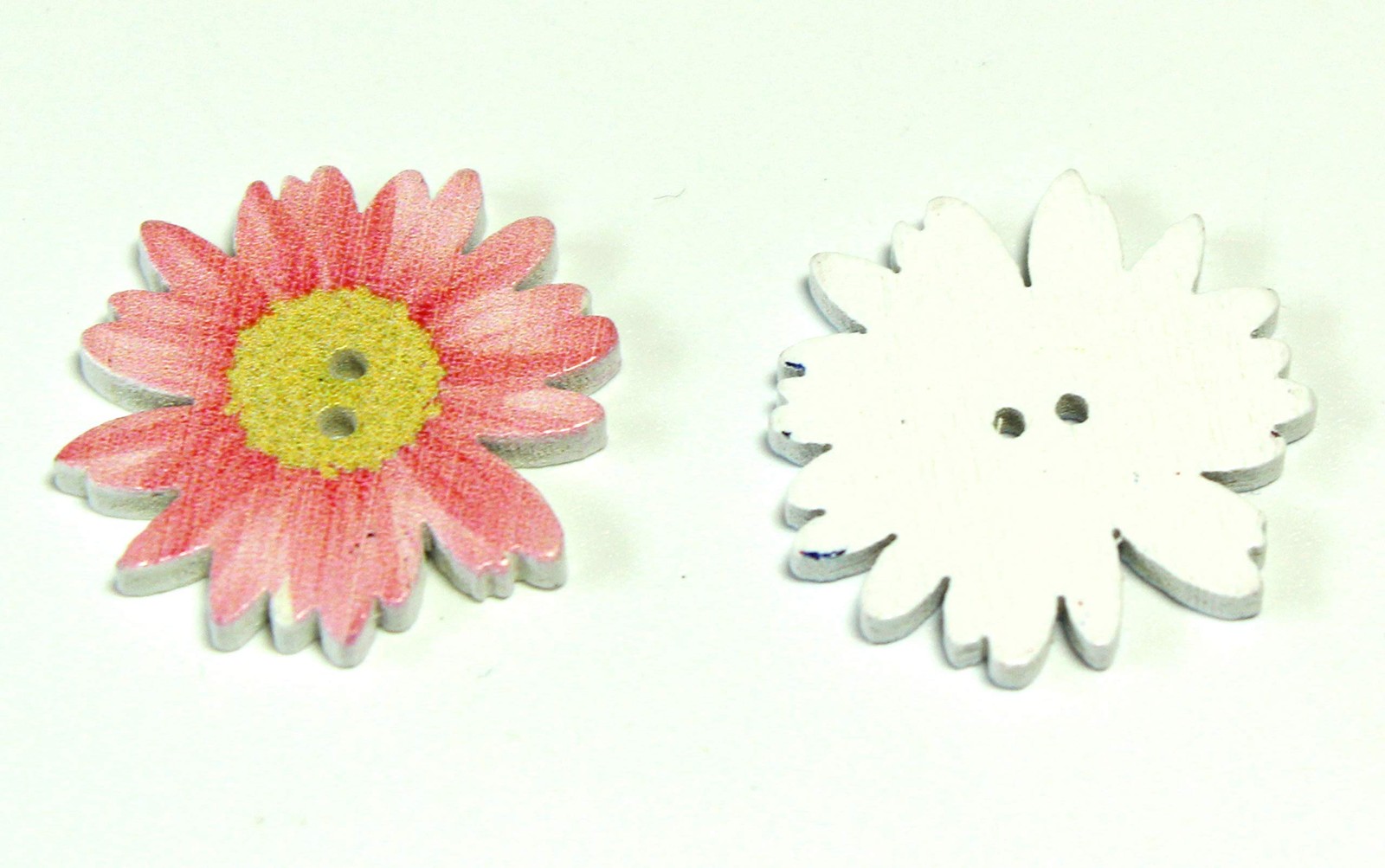 Daisy Flower Shape Mixed Color Wood 25 millimeters, Assorted,Mixed