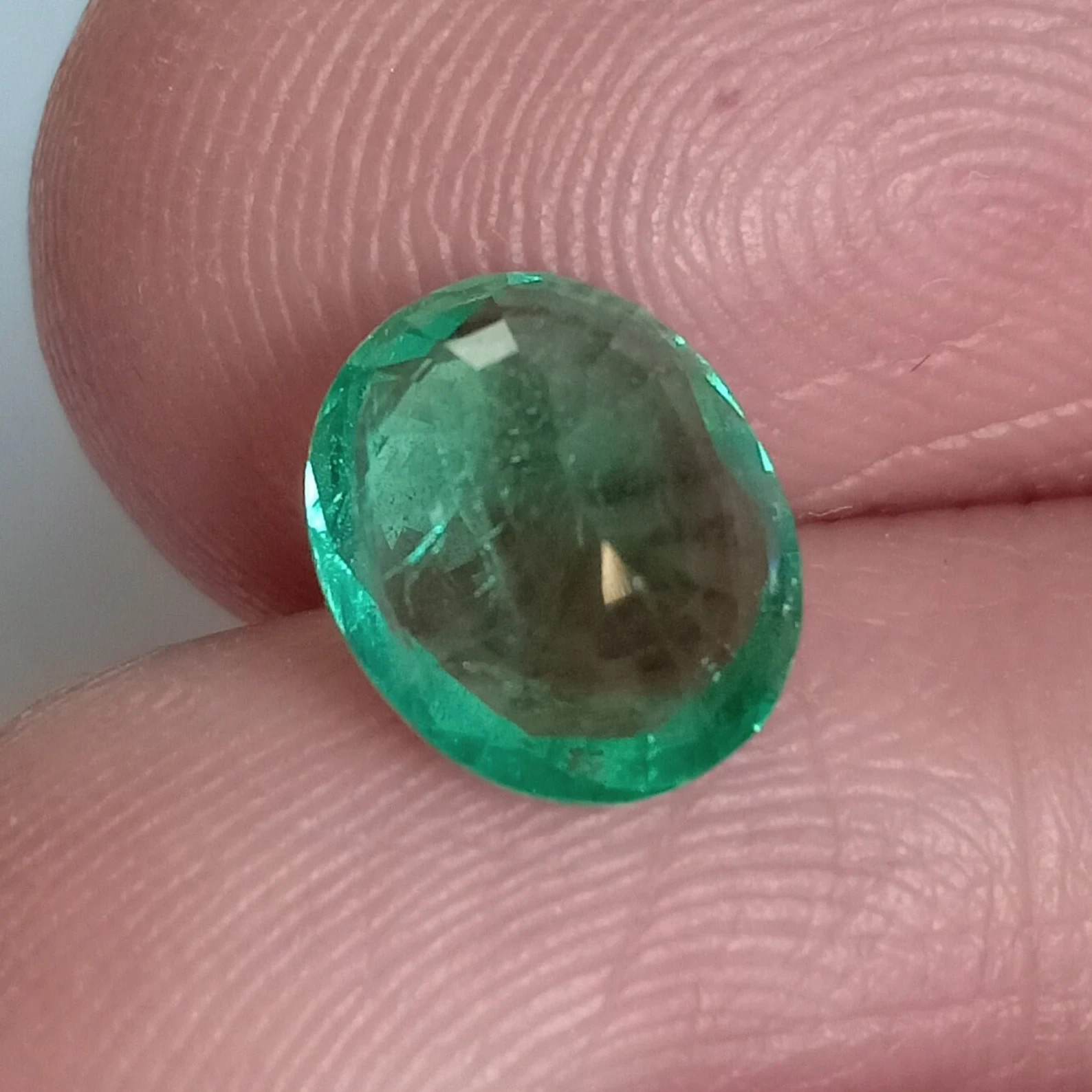 Natural Zambia Emerald 1.28 Cts vivid Oval Cut 8×6 MM Loose Gemstone For Jewelry