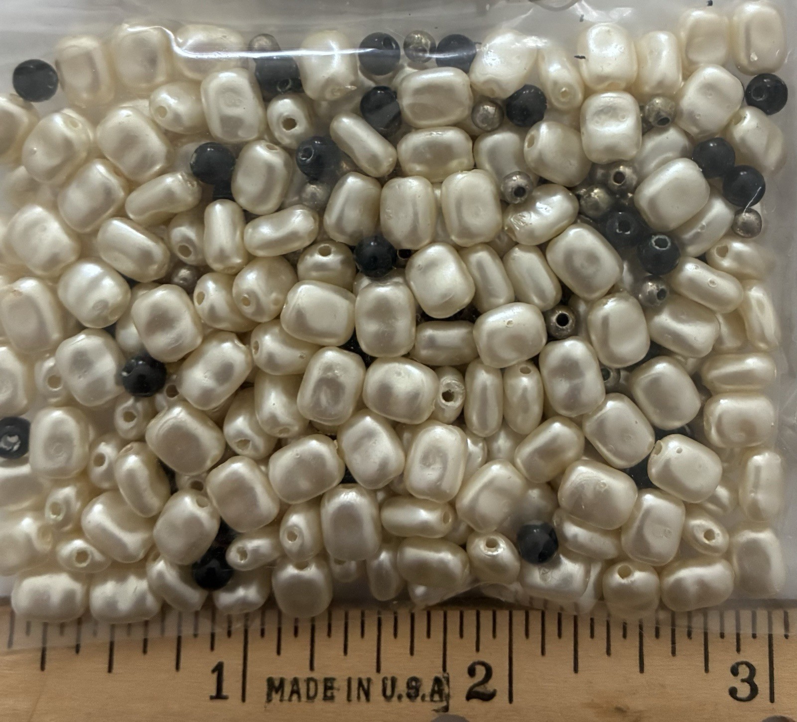 Craft Beads Lot Mixed Materials Salvage Jewelry Making Assorted VTG To Modern