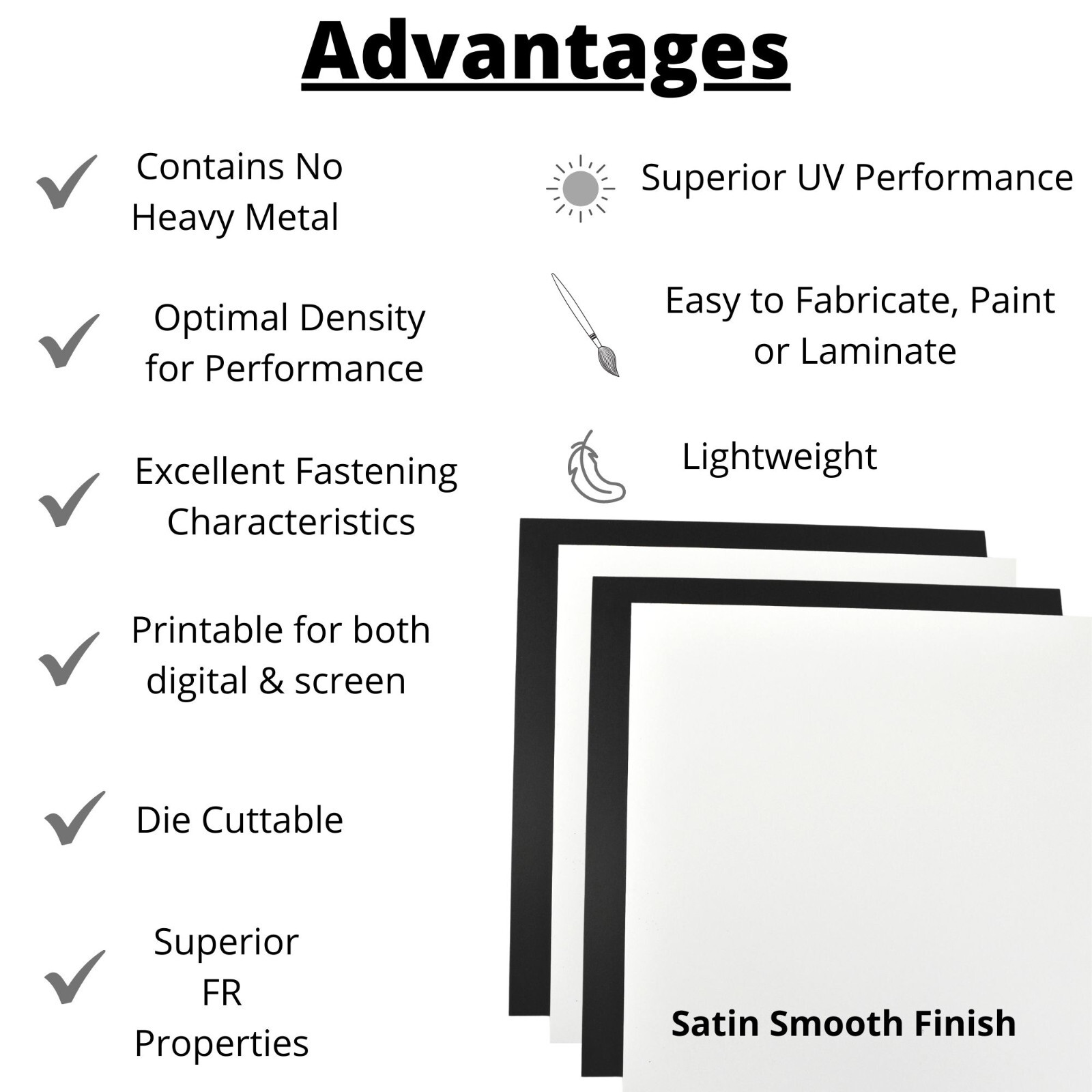 BuyPlastic Expanded PVC Plastic Sheet, Various Colors, Sizes and Thicknesses