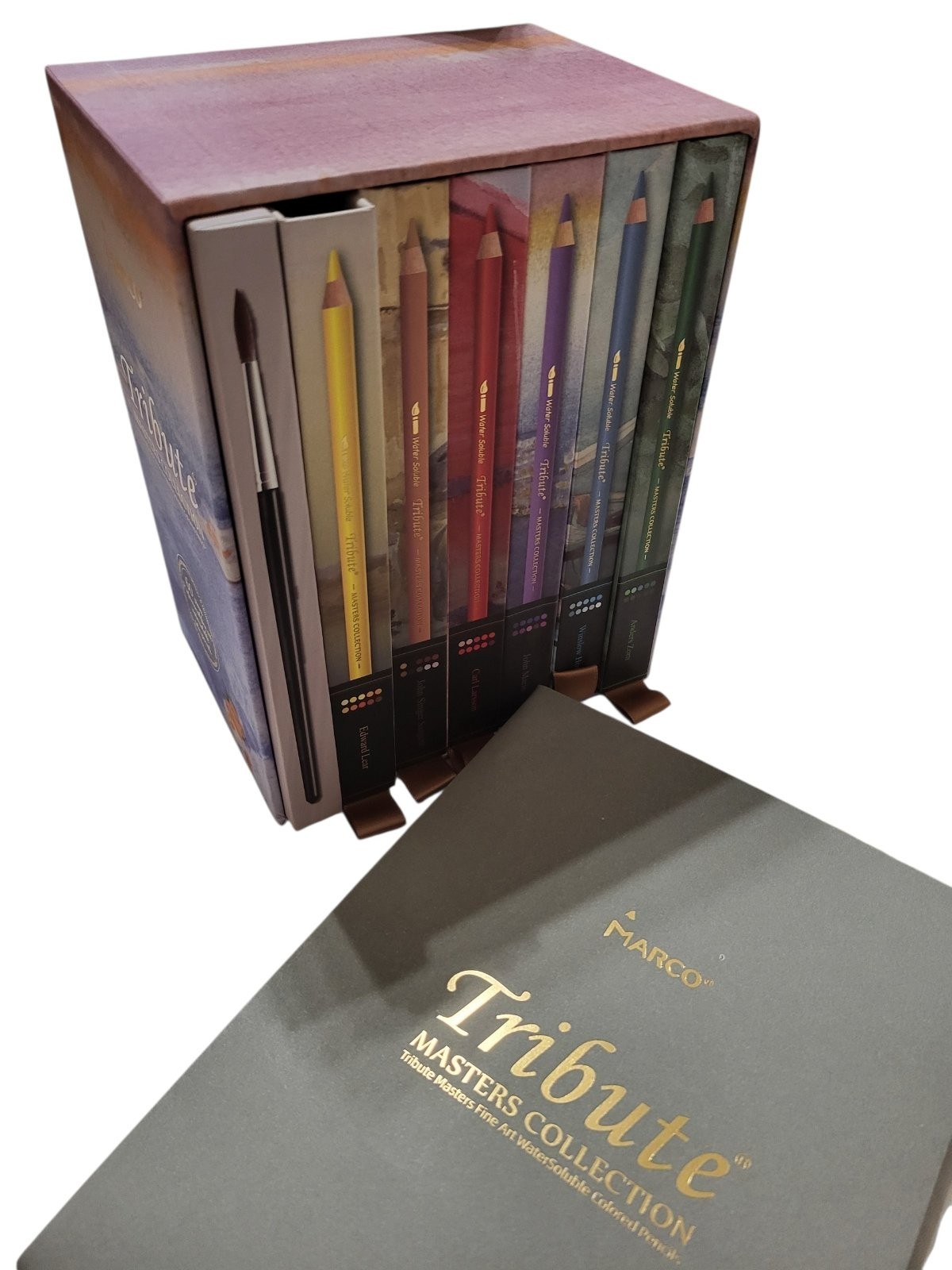Marco Tribute Masters Collection Watercolor Pencils -60 Color Set – Professional