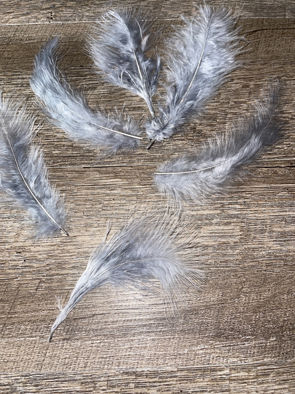 1 Bag 1/2oz Silver Grey Turkey Marabou Fluff Feathers 3-8” US Seller Crafts Etc