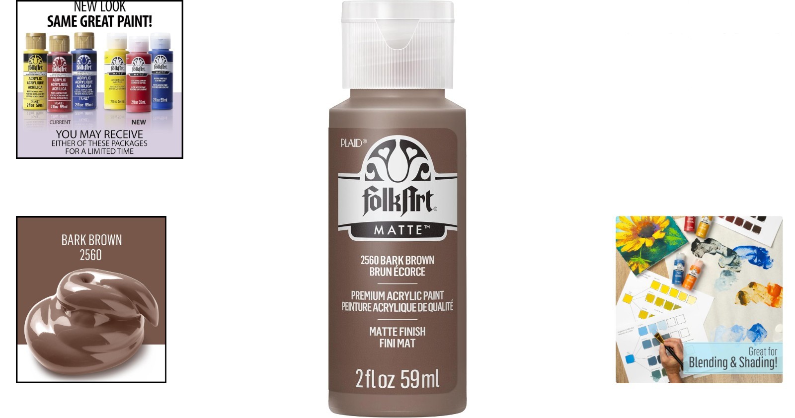 Rich Matte Finish Bark Brown Acrylic Paint 2 oz – Ideal for Crafting & More