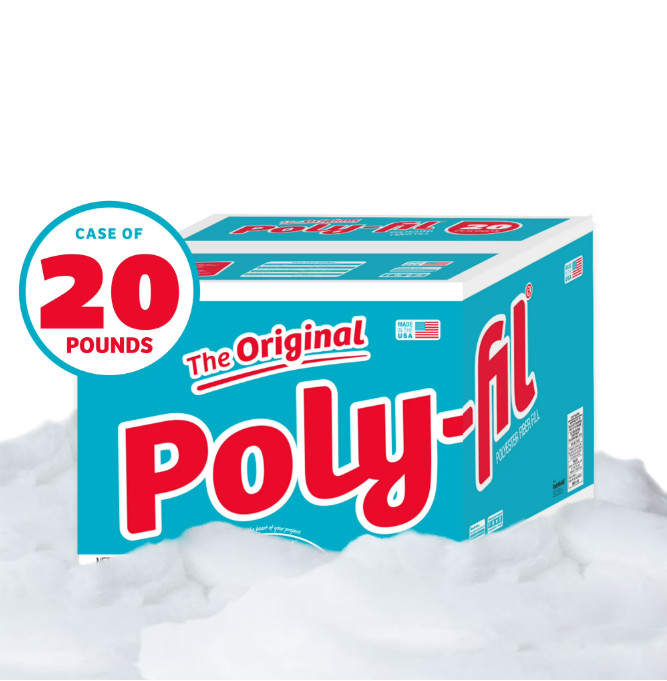 Poly-Fil Polyester Fiberfill Stuffing, 20lb Box, Bulk, by Fairfield